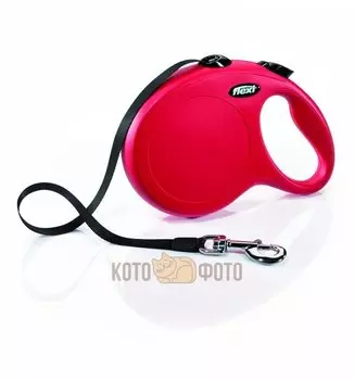 Flexi Рулетка-Ремень Для Собак До 50Кг 8М Красная (New Classic L Tape 8 M Red)
