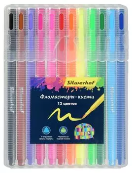Фломастеры Silwerhof Цветландия 12 цветов 877069-12 (8 шт. в уп-ке)