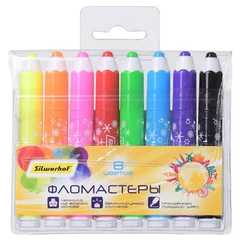 Фломастеры Silwerhof Jumbo Солнечная коллекция 8 цветов 867224-08 (12 шт. в уп-ке)