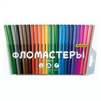 Фломастеры Silwerhof Народная коллекция 24 цвета 867219-24 (12 шт. в уп-ке)