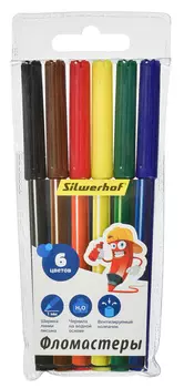 Фломастеры Silwerhof Народная коллекция 6 цветов 877071-06 (12 шт. в уп-ке)