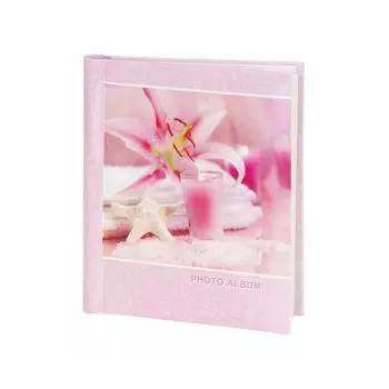 Фотоальбом BRAUBERG на 10 магнитных листов, 23х28 см, На память, розовый, 390682