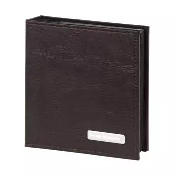 Фотоальбом BRAUBERG на 200 фото 10х15 см, под фактурную кожу, индивидуальный бокс, черный, 391116