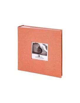 Фотоальбом BRAUBERG "Персик" на 200 фото 10х15 см, ткань, персиковый, 391190