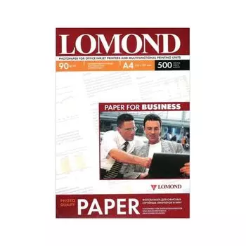 Фотобумага для струйной печати, A4, 90 г/м2, 500 листов, односторонняя матовая, LOMOND, 0102131