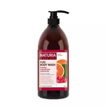 Гель для душа клюква и апельсин Naturia PURE Body Wash CranBerry &amp; Orange, 750 мл