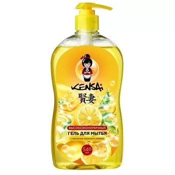 Гель для мытья посуды и детских принадлежностей KENSAI с ароматом Японского лимона 540 мл