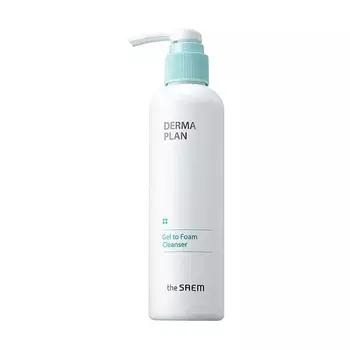 Гель-пена для умывания The Saem Derma Plan Gel to Foam Cleanser 180мл