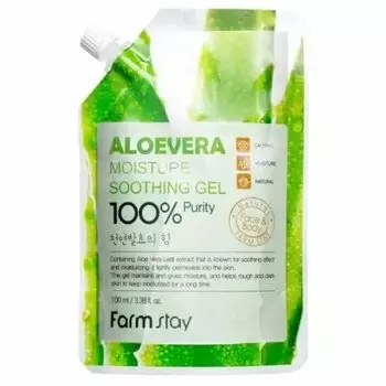 Гель увлажняющий для лица и тела с экстрактом алое FarmStay Moisture Soothing Gel Aloevera, 100ml