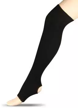 Гетры для гимнастики и танцев INDIGO Хлопок, ЛВ5, Черный, 45 см