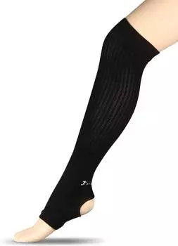 Гетры для гимнастики и танцев INDIGO Компрессионные, ЛВ3, Черный, 40 см