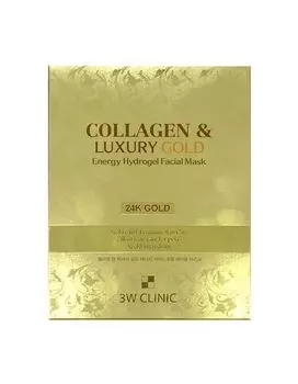 Гидрогелевая маска для лица с золотом 3W Clinic Collagen &amp; Luxury Gold Energy Hydrogel Facial Mask