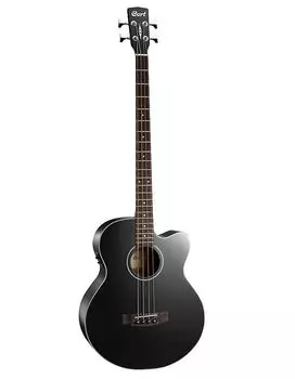 Гитара Электро-акустическая бас-гитара Cort AB850F-BK-BAG Acoustic Bass Series черная