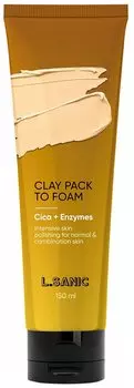 Глиняная маска-пенка для умывания L.Sanic с экстрактом центеллы азиатской и энзимами, 150мл