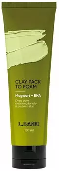 Глиняная маска-пенка для умывания L.Sanic с экстрактом полыни и салициловой кислотой, 150мл