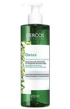 Глубоко очищающий шампунь DERCOS NUTRIENTS Detox Vichy, 250 мл