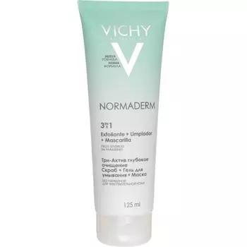 Глубокое очищение 3в1гель /скраб/маска Vichy Normaderm Tri-Activ, 125 мл