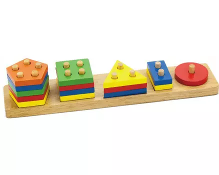 Головоломка Геометрические фигуры(15 деталей)в коробке VIGA VG58558