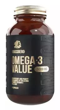 Grassberg Omega 3 Value 30% 1000 mg 120 капсул