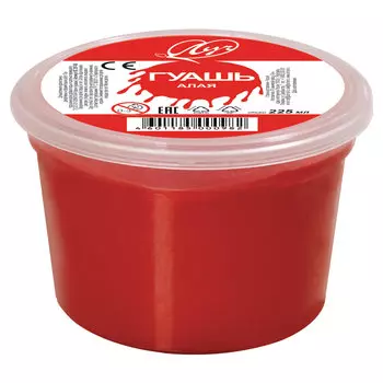 Гуашь художественная 1 шт. ЛУЧ Классика, 225 мл, алая, 8С397-08