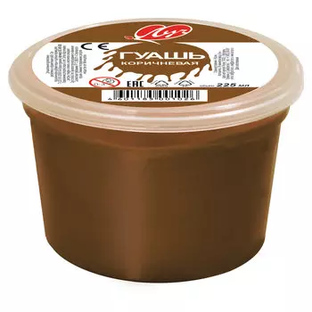 Гуашь художественная 1 шт. ЛУЧ Классика, 225 мл, коричневая, 8С401-08