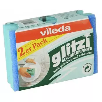 Губка для посуды ГЛИТЦИ 2шт VILEDA