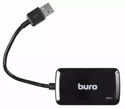 Хаб-разветвитель USB 3.0 Buro BU-HUB4-U3.0-S 4порт. черный