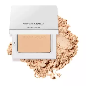 Holika Holika Компактная пудра для лица Naked Face Veil-Fit Cover Pact 02 Natural Beige, натурально-бежевый, 12 г