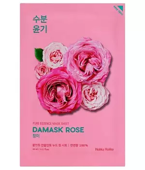 Holika Holika Увлажняющая тканевая маска Pure Essence Mask Sheet Damask Rose, роза, 20 мл