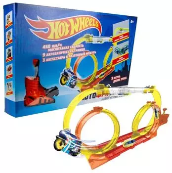 Hot Wheels "Мотофристайл" мотобайк, турбоускоритель,15 деталей трека, 1 аксессуар для трюков