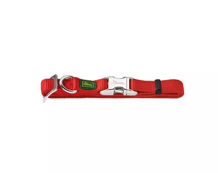 Hunter ошейник для собак ALU-Strong S (30-45 см) нейлонс металлической застежкой красный
