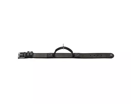Hunter ошейник для собак с ручкой Larvik 70 (53-62 см), кожа, черный