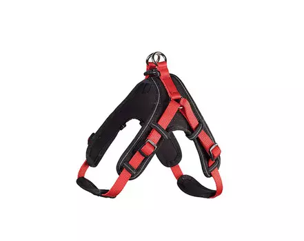 Hunter шлейка для собак Neopren Vario Quick L (67-80)/2,5 см нейлон/неопрен красный/черный