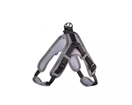 Hunter шлейка для собак Neopren Vario Quick XL (79-100)/2,5 см нейлон/неопрен черный/серый