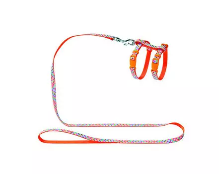 Hunter Smart шлейка для кошек и собак Seventies нейлон оранжевая
