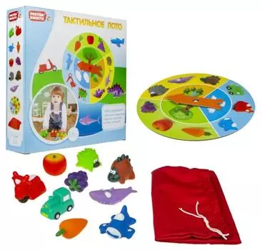 Игра развивающая 1TOY РАСТЁМ ВМЕСТЕ "Тактильное лото"