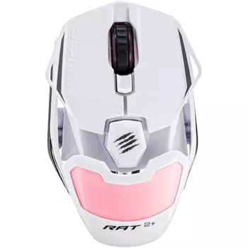Игровая мышь Mad Catz R.A.T. 2+ белая (PMW3325, USB, 3 кнопки, 5000 dpi, красная подсветка)