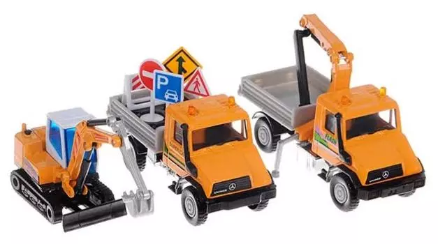 Игровой набор машин Welly "Строительная техника" 3 шт. 99610-3B