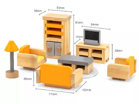 Игрушечная мебель "Гостиная" в коробке 44037