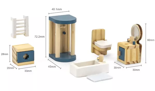 Игрушечная мебель "Ванная" в коробке 44039