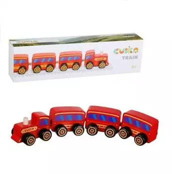 Игрушка деревянная Поезд "Ретро" CUBIKA.15375