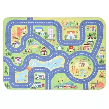 Игрушка для детей "Автодорога" (2 машинки,коврик 71*54 см)