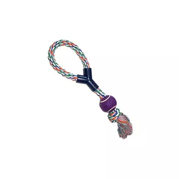 Игрушка для собак Buddy апорт веревочный "С ТЕННИСНЫМ МЯЧОМ" 37 см 096