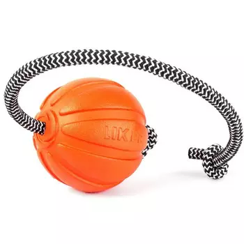 Игрушка для собак COLLAR ЛАЙКЕР Корд мячик 5 см на шнуре (30 см) 6285