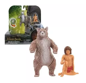 Игрушка Jungle Book Книга джунглей, 2 фигурки в блистере (Балу и Маугли)