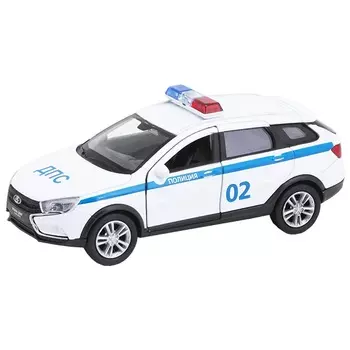 Игрушка модель машины 1:34-39 LADA VESTA SW CROSS полиция ДПС