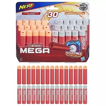 Игрушка стрелы Hasbro Nerf НЁРФ МЕГА 30 штук: комбо E2275