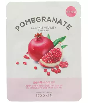 It's Skin Укрепляющая тканевая маска с гранатом The Fresh Pomegranate Mask Sheet, 20 г