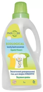 Экологичный универсальный гель для стирки MOLECOLA Концентрат Водяные цветы 1л