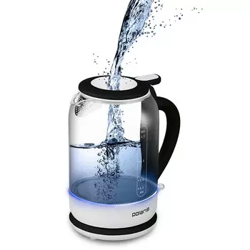 Чайник электрический Polaris PWK 1759CGL белый-черный